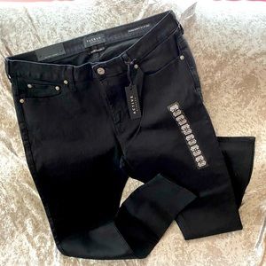 Men’s PacSun Black Stacked Skinny Jeans Size 36x30 Active Stretch